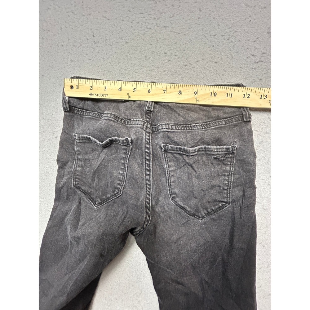 Hollister High-Rise Jean Legging Advanced Stretch Denim Black 1R W25 L28 Womens - Picture 7 of 8